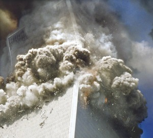 Collapse initiation for south tower (WTC 2) - click to enlarge
